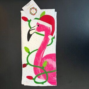 Tommy Bahama Holiday Flamingo Kitchen Towels